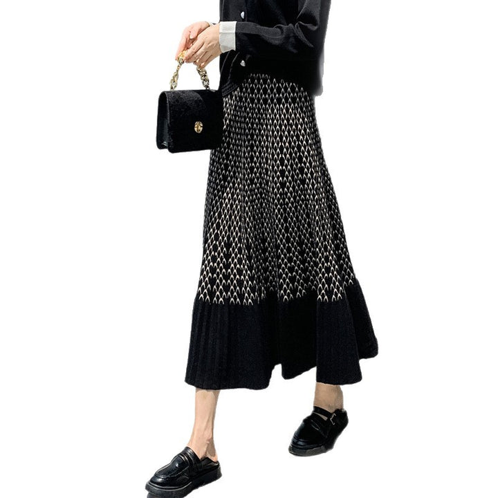 Damen Eleganter und lässiger Midirock mit strukturiertem Design Drune