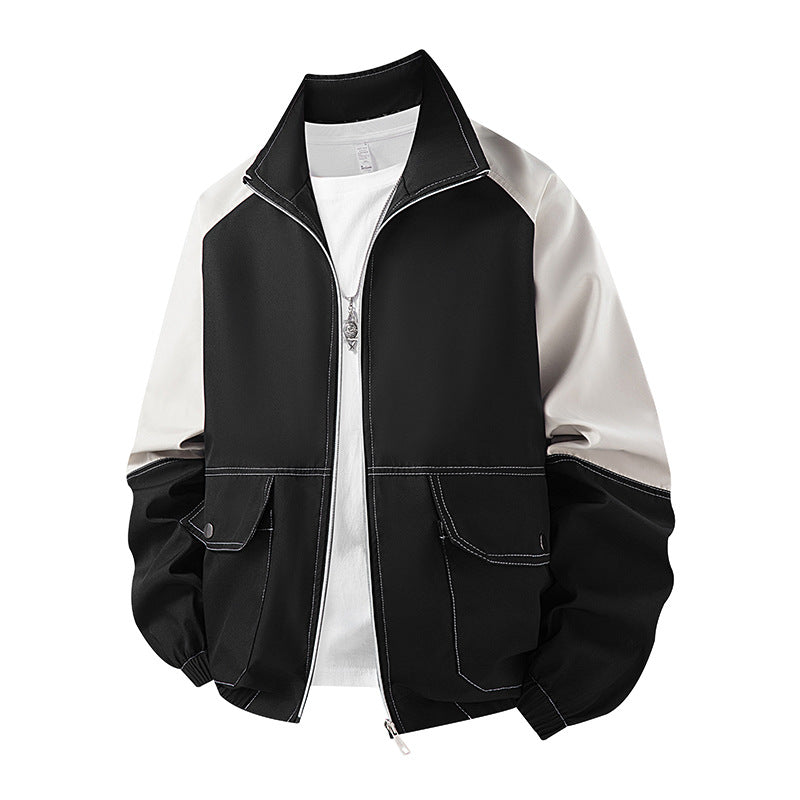 Herren Sportliche Übergangsjacke mit hohem Kragen und praktischen Taschen Drune