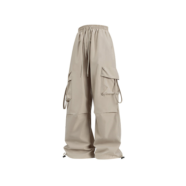 Unisex Weite Cargo‑Hose im Baggy‑Cut mit Tunnelzugbund, Mehrfachklappen und verstellbaren Beinabschlüssen Drune