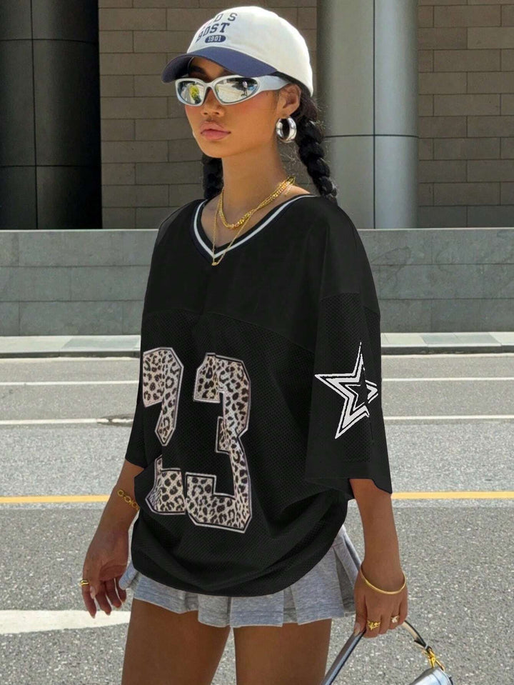 Drune | Jersey Shirt Mit Animal Print Sportlich, Trendy & Streetstyle Ready