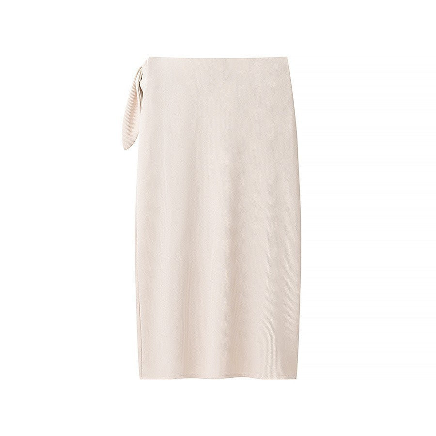 Damen Wickelrock mit seitlichem Knoten und eleganter Drapierung Drune