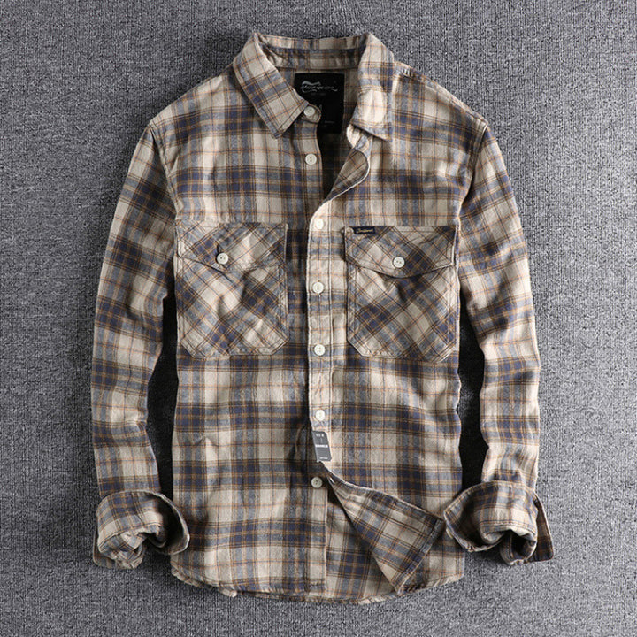 Herren Karo-Flanell-Hemd mit Brusttaschen und legerer Relaxed‑Passform Drune
