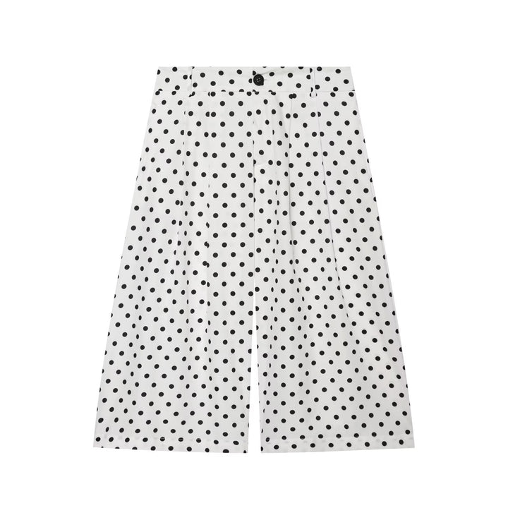 Damen Weite Culotte-Hose mit hohem Bund und soften Kellerfalten Drune