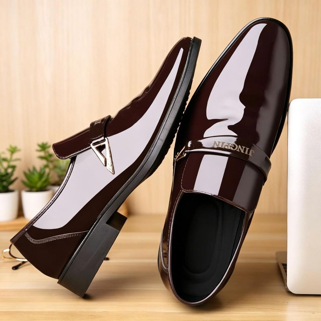Herren Elegante Lacklederschuhe Drune