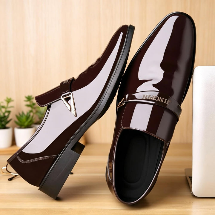 Herren Elegante Lacklederschuhe Drune