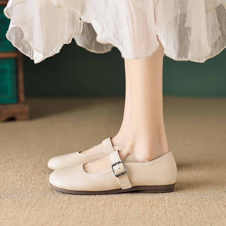 Damen Mary Jane Schuhe mit verstellbarem Riemen und bequemem Fußbett Drune