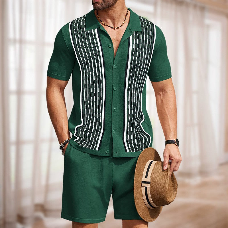 Herren Kurzarmhemd mit strukturiertem Design Drune