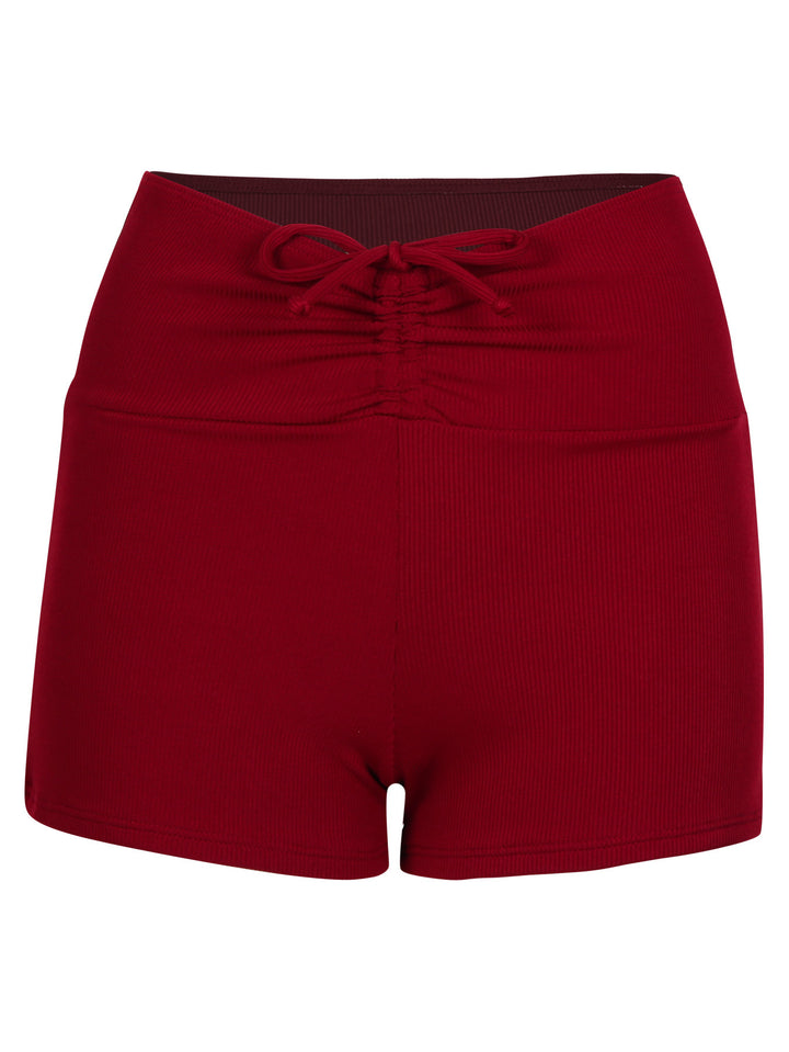 Damen Bikini-Höschen mit hohem Bund und raffinierten Rüschendetails Drune