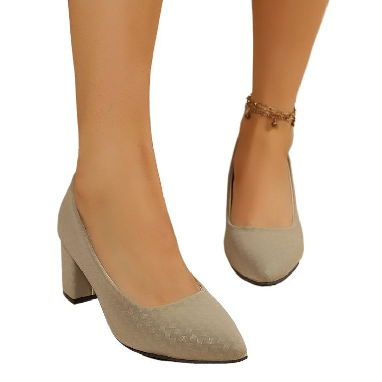 Damen Elegante Absatzschuhe mit tastbarem Zopfdesign Drune