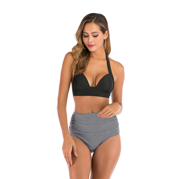 Damen Hoch taillierter Bikini mit floralem Design Drune