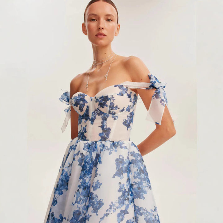 Damen Midi-Kleid mit floralem Design Drune
