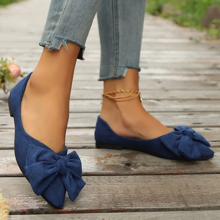 Damen Ballerinas mit modischer Schleifenapplikation und bequemem Fußbett Drune