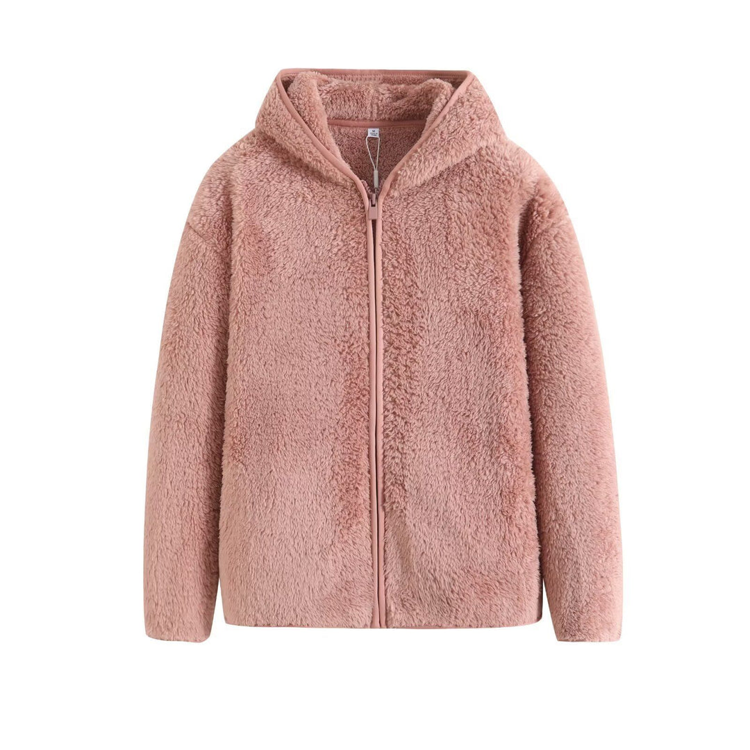 Damen kuschelige und atmungsaktive Fleecejacke mit durchgehendem Reißverschluss Drune