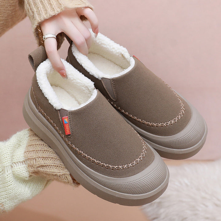 Damen Komfortable und warme Slip-On Hausschuhe mit kuscheligem Innenfutter Drune