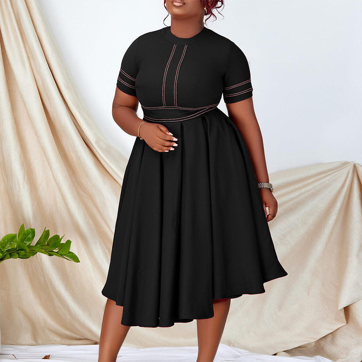 Damen Edles Midikleid mit feinster Taillierung und schwingendem Rock Drune