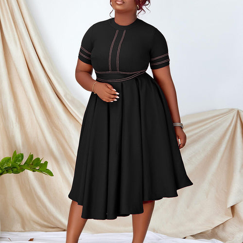 Damen Edles Midikleid mit feinster Taillierung und schwingendem Rock Drune