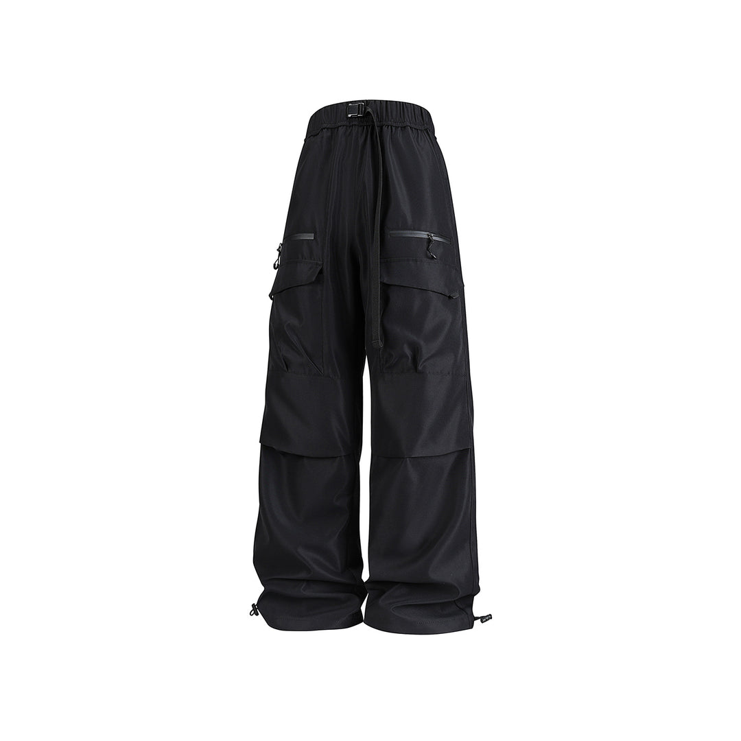 Herren Weite Utility-Cargohose mit verstärkten Kniepassen, Zipper- und Klappfächern Drune