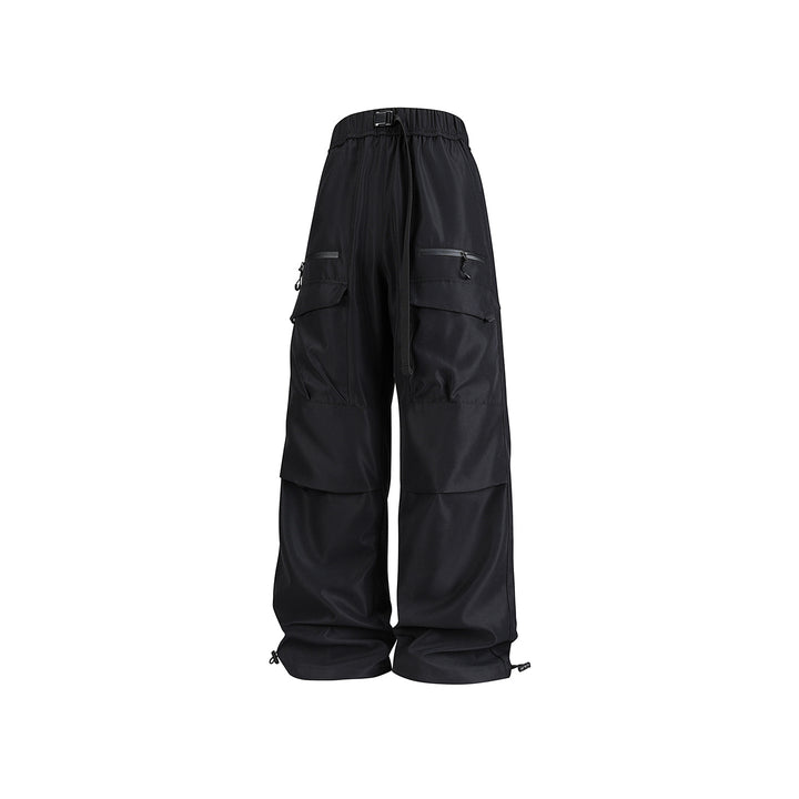 Herren Weite Utility-Cargohose mit verstärkten Kniepassen, Zipper- und Klappfächern Drune
