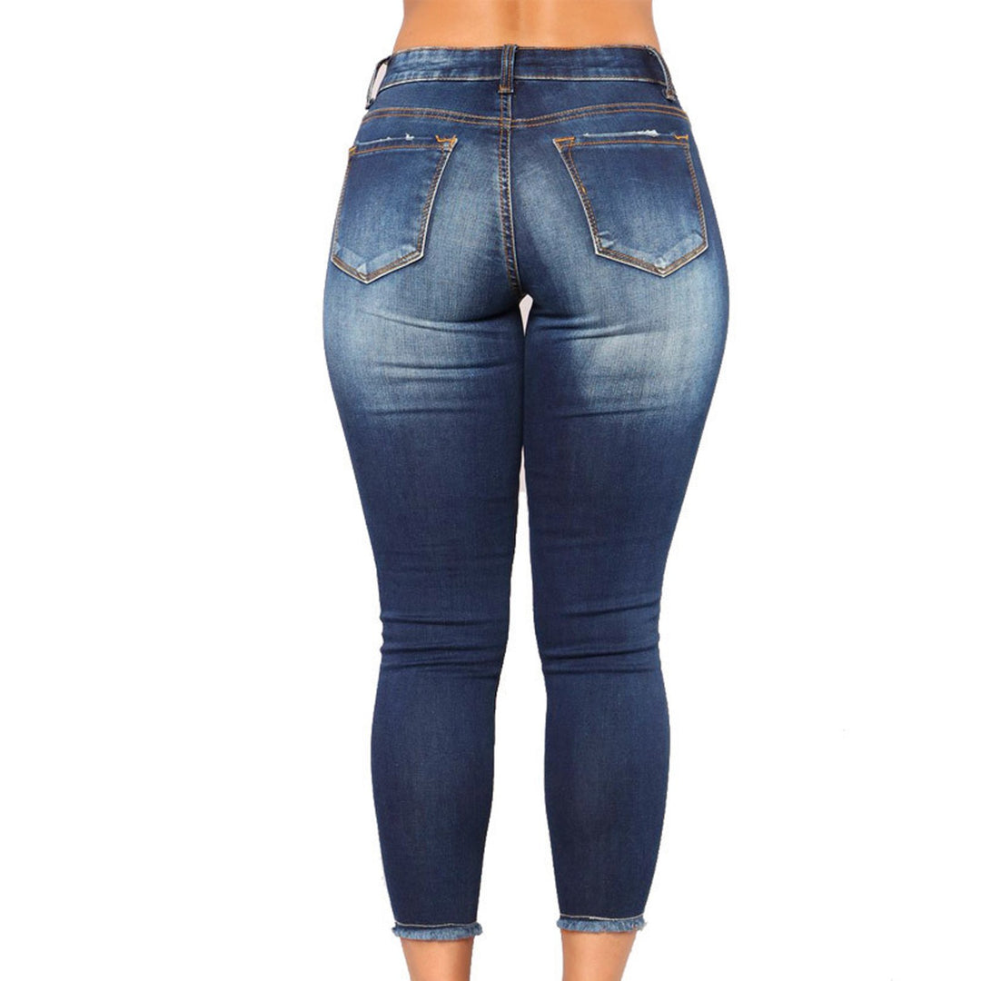 Damen Jeans im lässigen Used-Look mit trendigen Rissen Drune