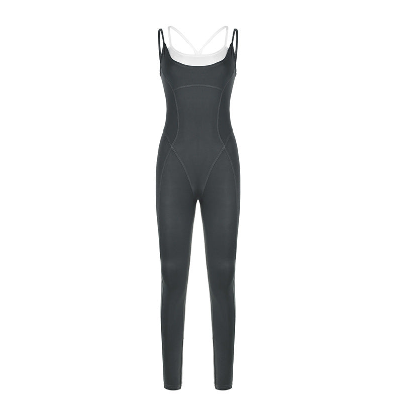 Damen Jumpsuit mit verstellbaren Trägern und flared Beinen Drune