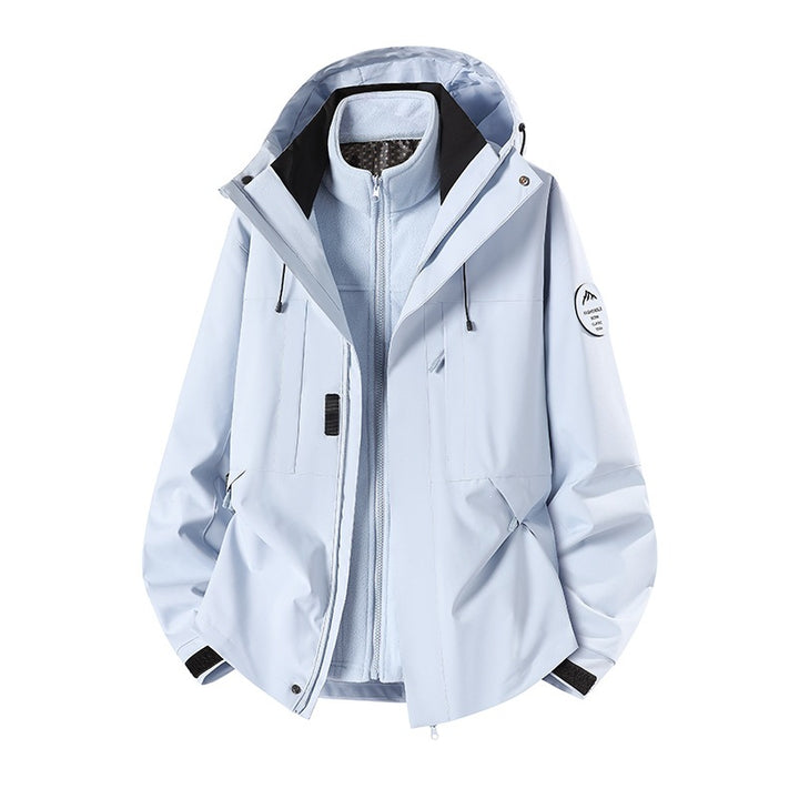 Herren Wetterfeste technische Softshell‑Trekkingjacke mit Kapuze und isolierendem Inneneinsatz Drune