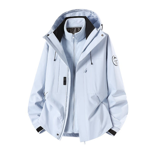 Herren Wetterfeste technische Softshell‑Trekkingjacke mit Kapuze und isolierendem Inneneinsatz Drune