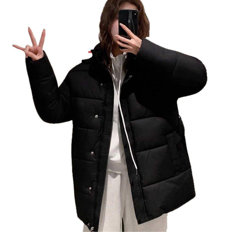 Damen klassische Pufferjacke mit hohem Kragen und praktischen Taschen Drune