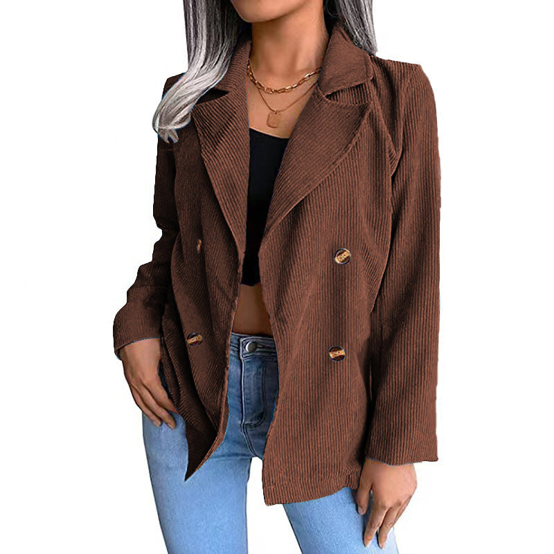 Drune | Damen Baumwolljacke Doppelknopfverschluss