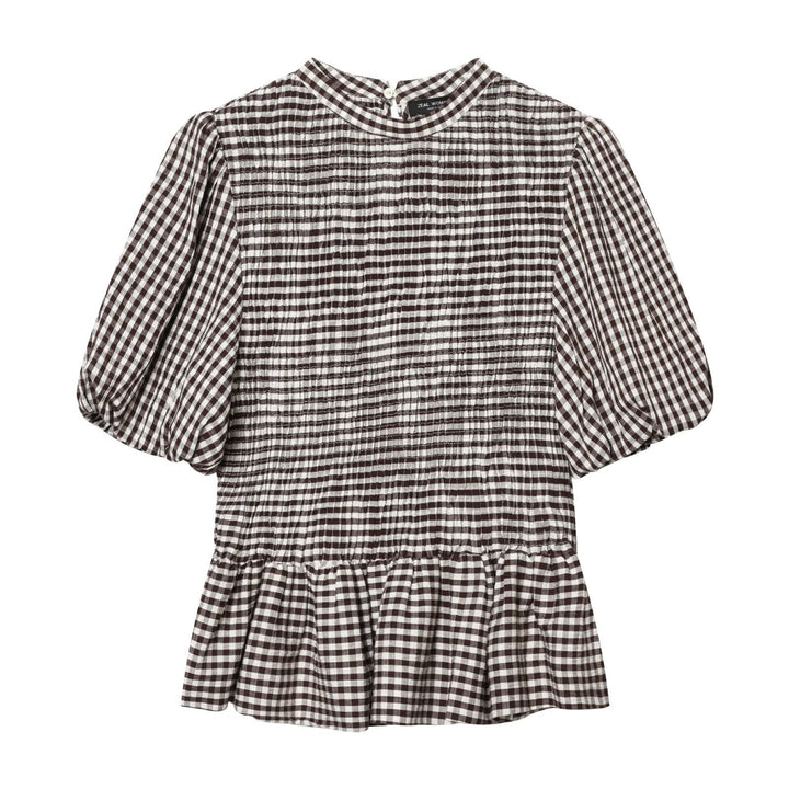 Damenbluse mit dekorativen Puffärmeln und geschmeidiger Rüschensilhouette Drune