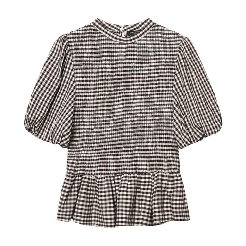 Damenbluse mit dekorativen Puffärmeln und geschmeidiger Rüschensilhouette Drune