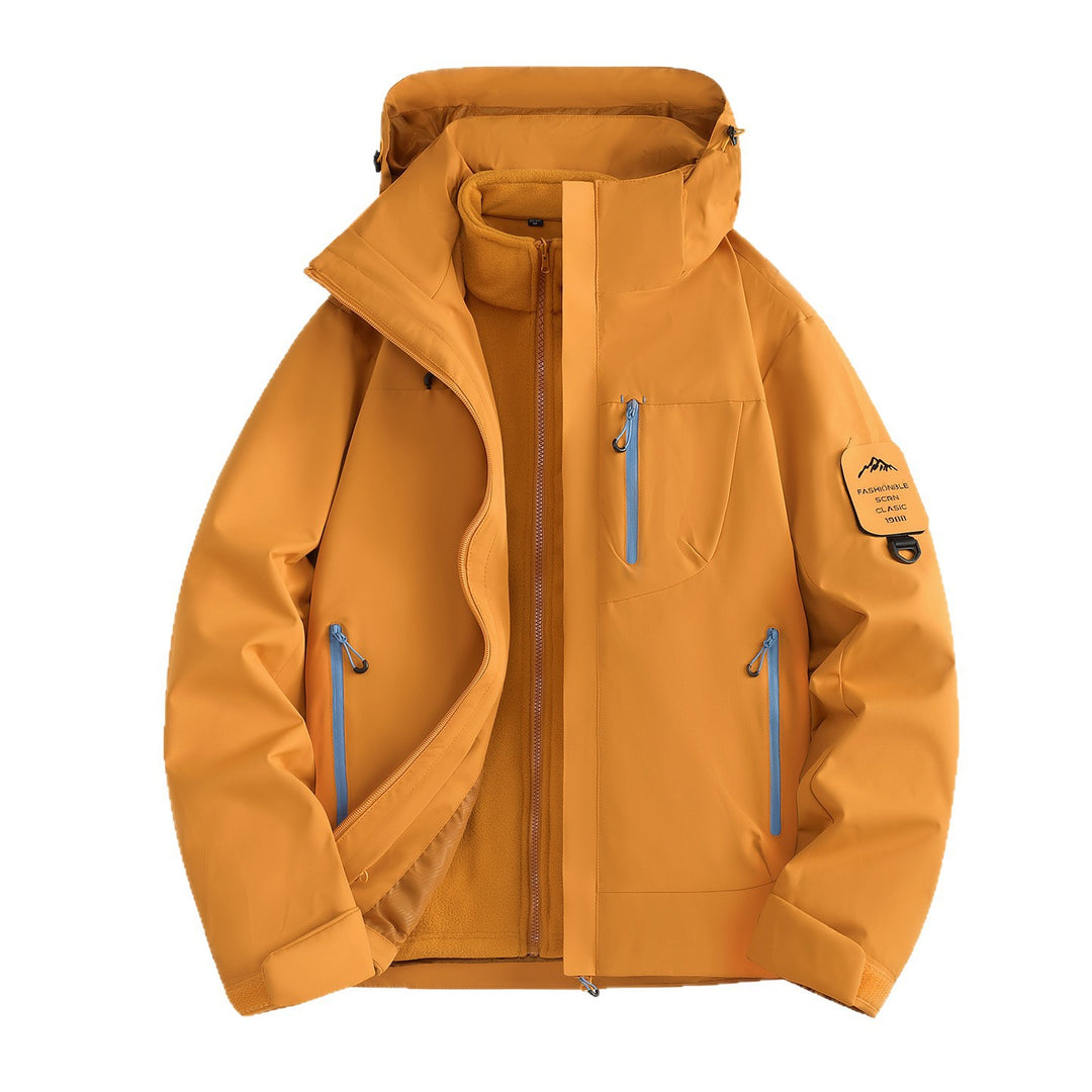 Damen zweilagige Softshell-Parka mit herausnehmbarem Fleecefutter und wasserdichten Reißverschlüssen Drune