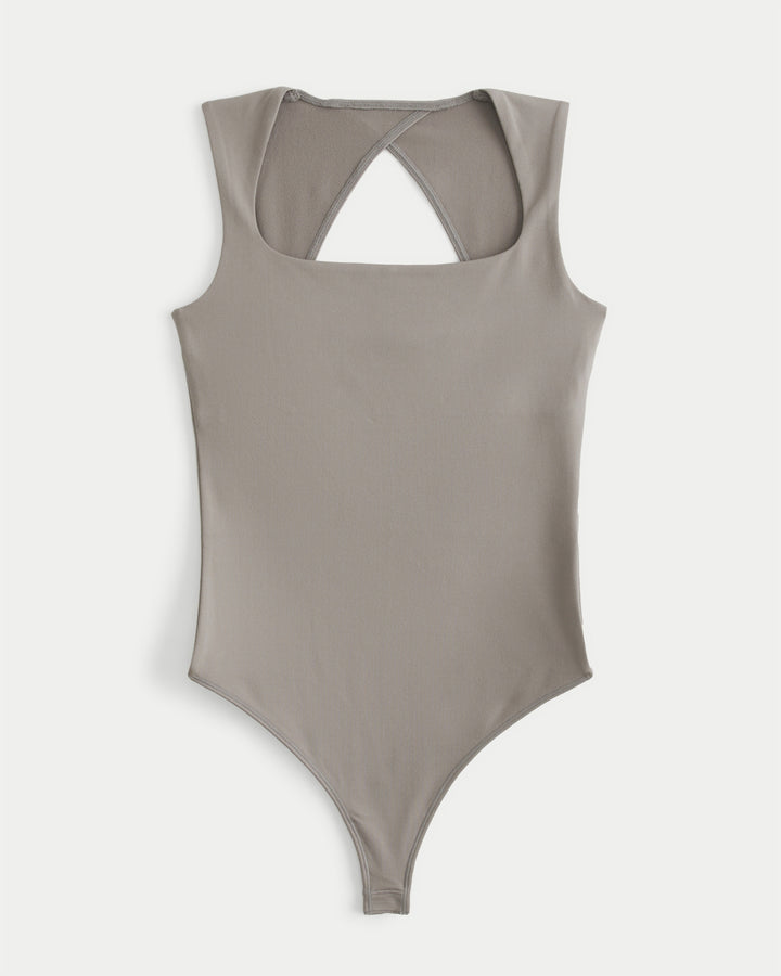 Damen Sportlicher Body mit Kreuzrücken Drune