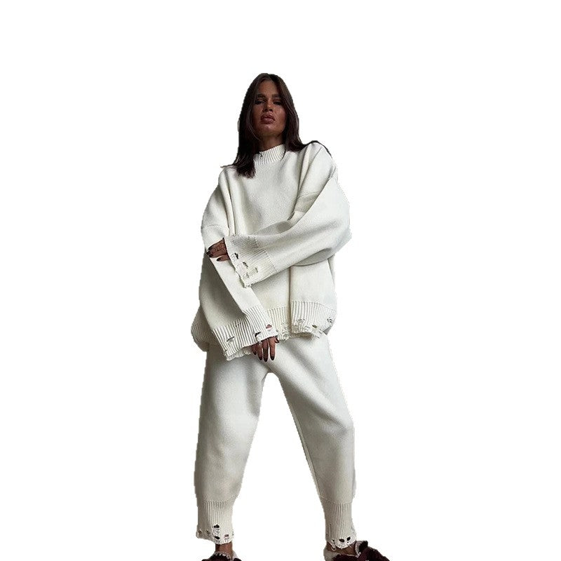 Damen Strickanzug mit oversized Schnitt und modischen Details Drune