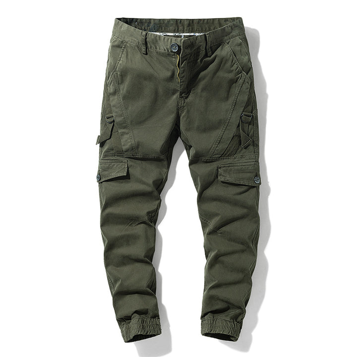 Herren Funktionale Tapered-Cargohose im Joggerstil mit Elastikbündchen und Mehrfachtaschen Drune