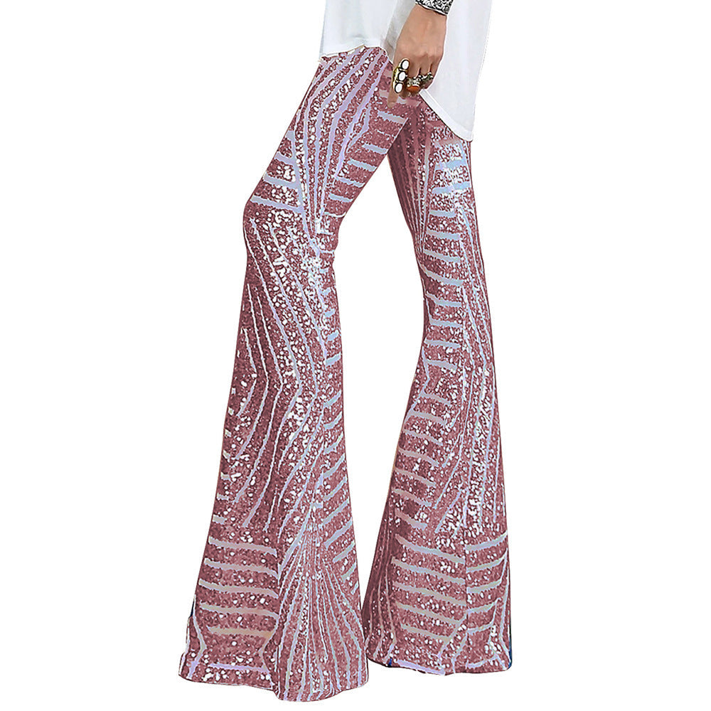 Drune | Glitzer Schlagpaillettenhose