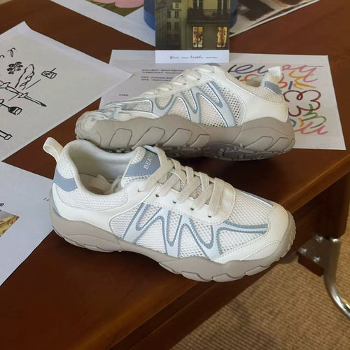 Damen Sportive Chunky-Sneaker mit luftigen Mesh-Einsätzen und robuster Profilsohle Drune