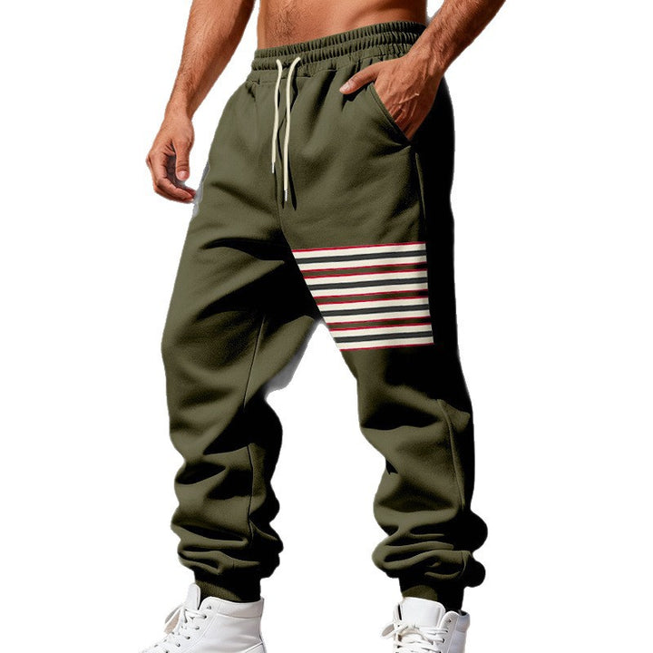 Herren Relaxed-Fit Jogginghose mit seitlicher Streifenapplikation, Kordelzug & gerippten Bündchen Drune