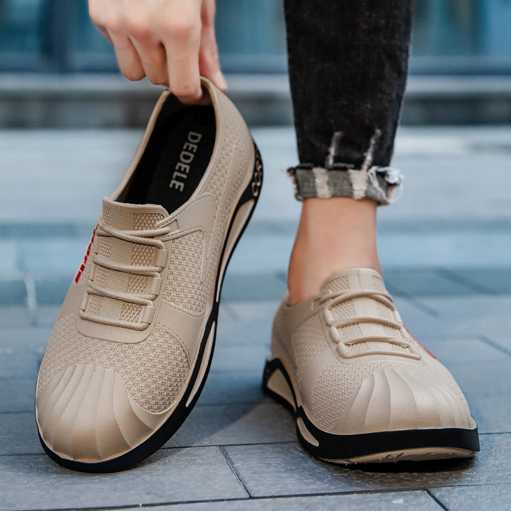 Herren Atmungsaktive Slip-On Freizeitsneaker mit verstärkter Zehenschutzkappe Drune