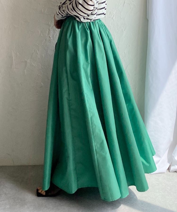 Damen Eleganter Teller‑Maxirock mit hohem Bund, versteckten Eingrifftaschen und verstärktem Saum Drune
