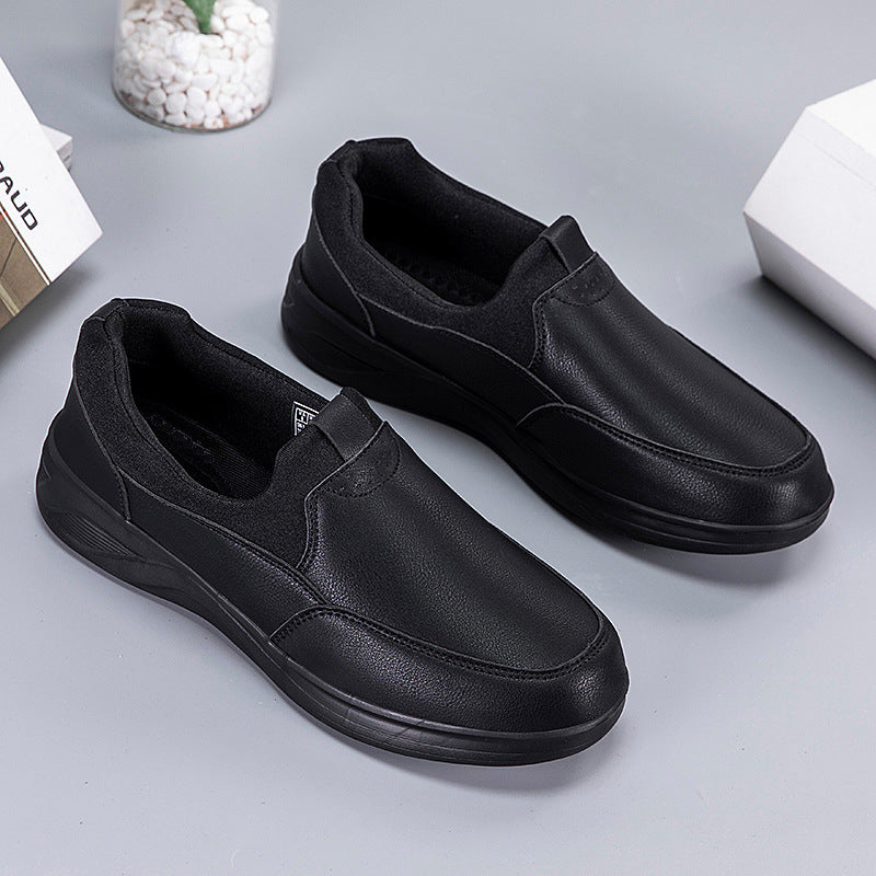 Damen Bequeme Leder Slip-On Sneakers Drune