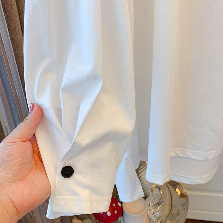 Damen Lässiges Langarmshirt mit modernem Schnitt Drune