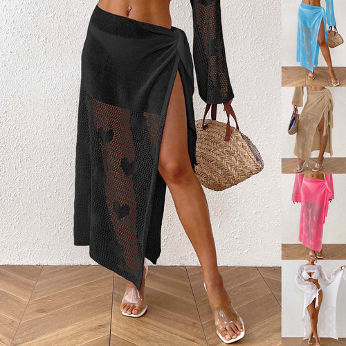 Damen transparenter Häkel-Strandsarong Drune
