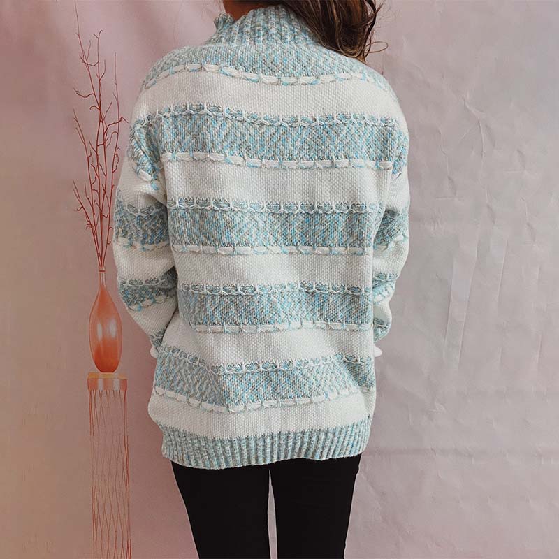 Drune | Gestreifter Strickpullover im Modernen Stil