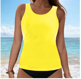 Damen Tankini-Oberteil mit Raffung Drune