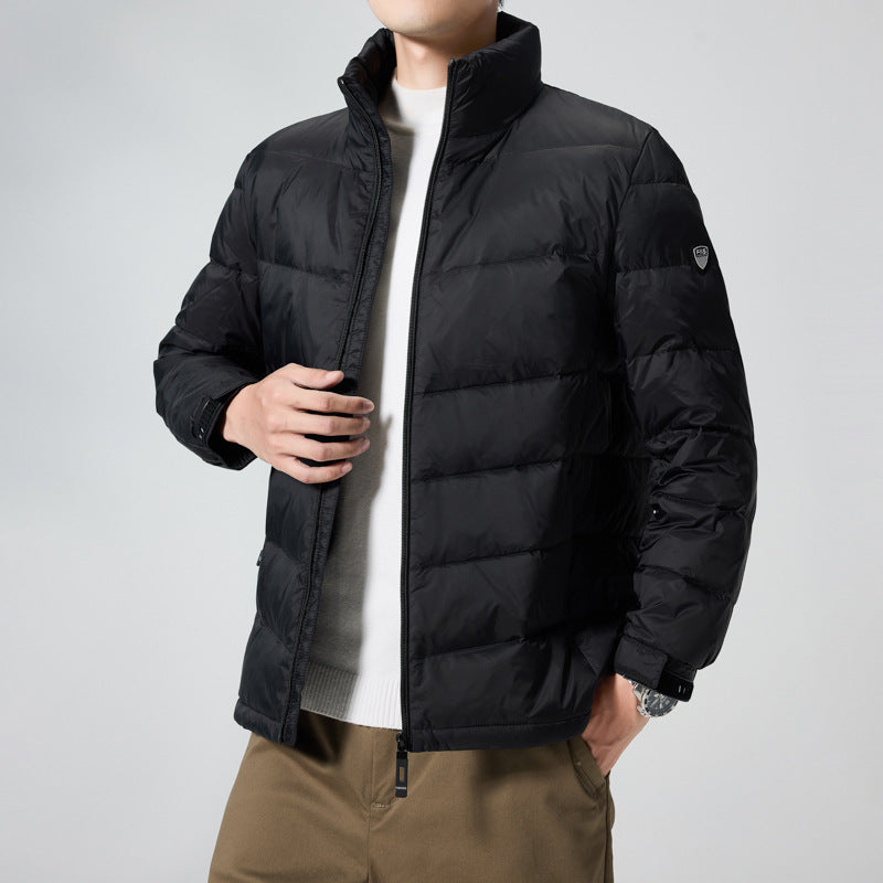 Herren Leichte gesteppte Thermojacke mit Stehkragen und winddichter Isolierung Drune