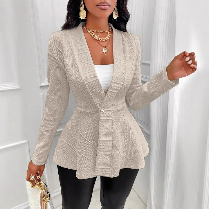 Damen modischer Blazer mit strukturiertem Design und taillierten Details Drune