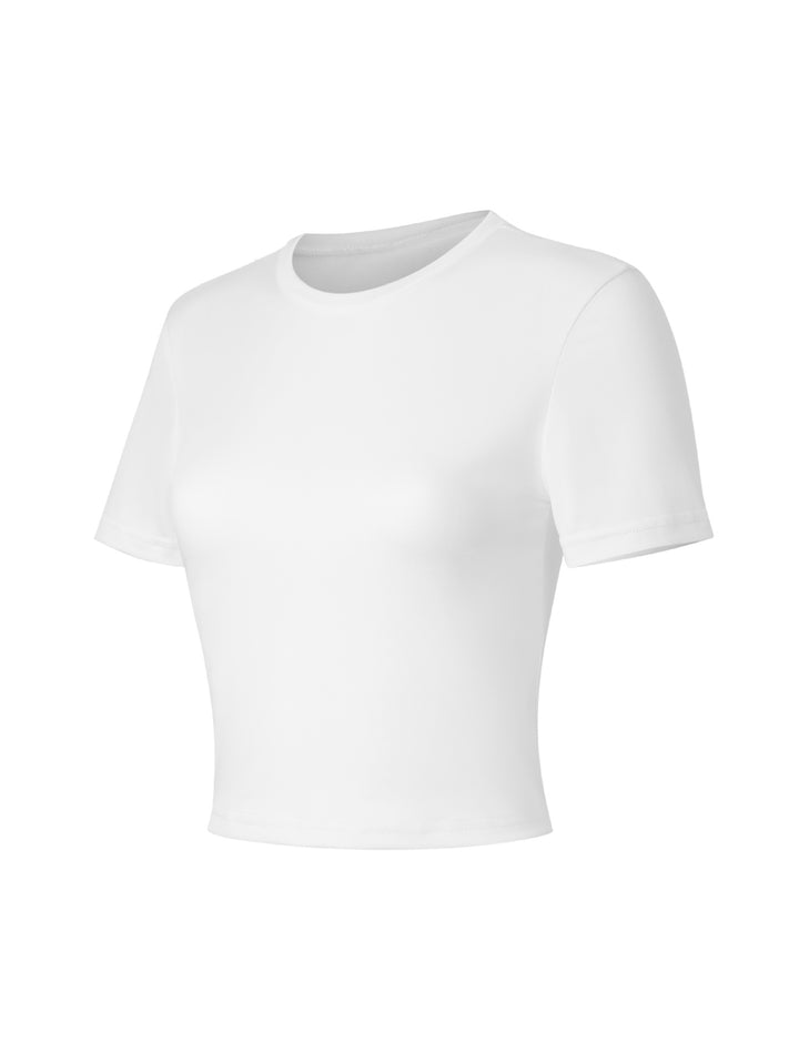Damen Crop-T-Shirt mit figurbetontem Schnitt und modernem Design Drune