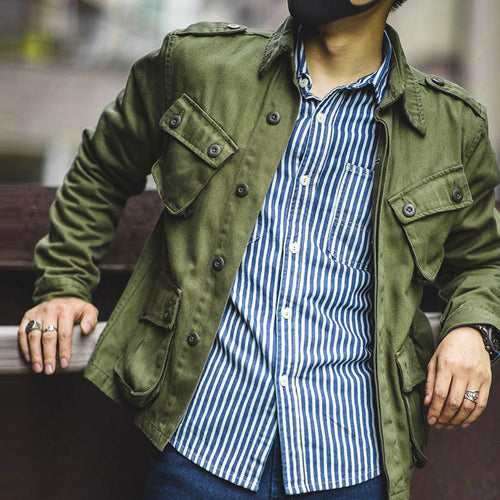 Herren robuste Utility-Jacke mit großzügigen Taschen und verstärkten Nähten Drune