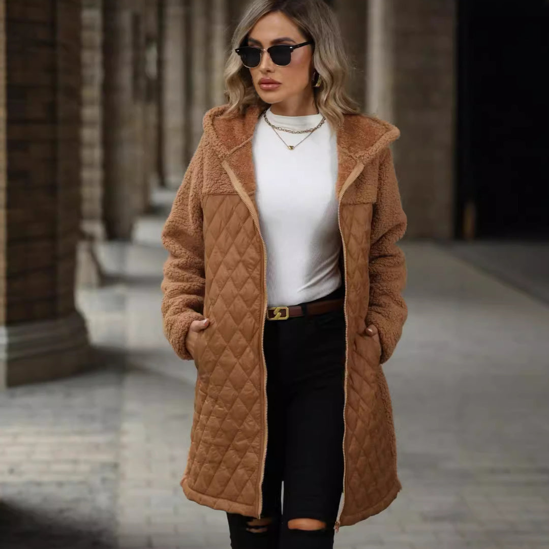 Damen Übergangsjacke mit kuscheligem Fleece und Kapuze Drune