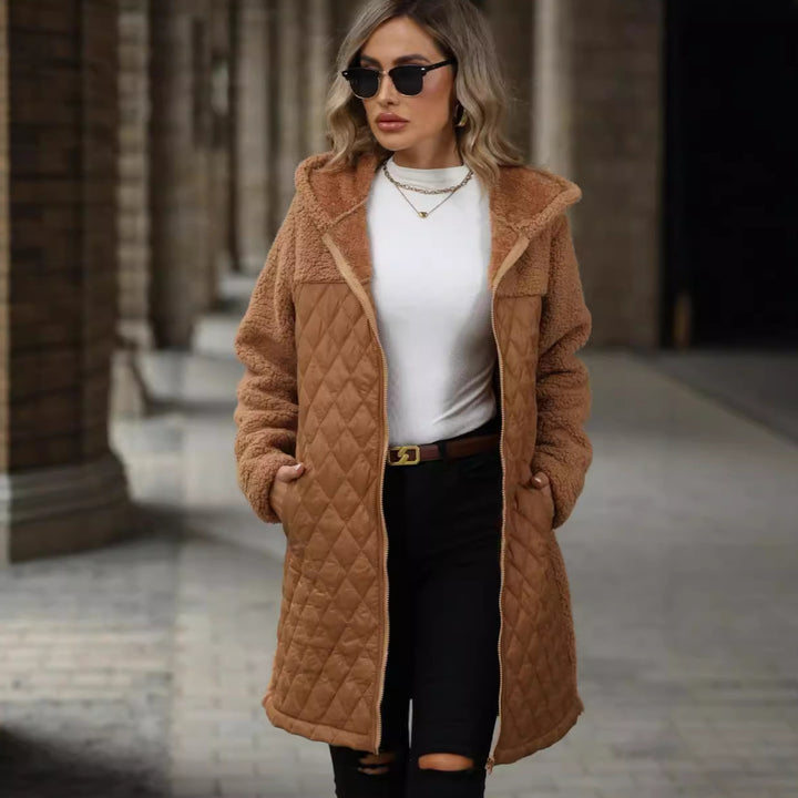 Damen Übergangsjacke mit kuscheligem Fleece und Kapuze Drune